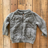 Quilted Zip Up Sweater