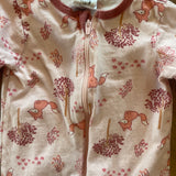 Pink Fox Zip Up Pajama | 3-6 mo | Gerber
