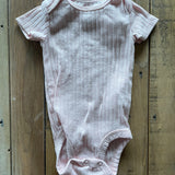 Pink Ribbed Short Sleeve Onesie | Carter's