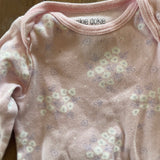 Pink Floral Onesie | 3-6 mo | Okie Dokie