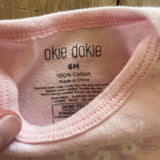 Pink Floral Onesie | 3-6 mo | Okie Dokie