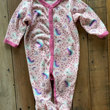 Little Unicorn Zip Up Pajama | 0-3 mo | Quiltex