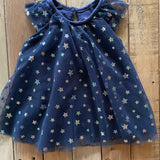 Blue Star Dress | 0-3 mo
