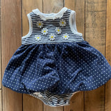 Daisy Stripe Dress | 0-3 mo | Little Me