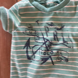 Green & White Stripe Romper | 3-6 mo | Ralph Lauren