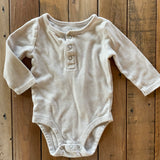 Grey Striped Henley Long Sleeve Onesie | Carter's