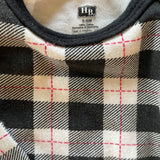 Checkered Winter Long Sleeve Onesie | HB