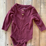 Super Soft Ribbed Henley Long Sleeve Onesie | Cat & Jack