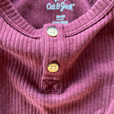 Super Soft Ribbed Henley Long Sleeve Onesie | Cat & Jack
