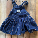 Navy Floral Overall Dress | 12-18 mo | Osh Kosh