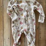 Bacon & Eggs Zip Up Pajama | Wonder Nation