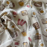 Bacon & Eggs Zip Up Pajama | Wonder Nation