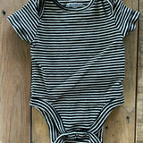 Black Striped Short Sleeve Onesie | Carter's
