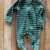Green Striped Zip Up Pajamas | Carter's