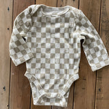 Checkered Rainbow Long Sleeve Onesie | Jumping Beans