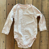 Pink Striped Long Sleeve Onesie