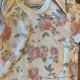 White & Red Roses Onesie | 6-9 mo | Gerber