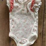 Flowers & Ruffles Short Sleeve Onesie | Unbranded
