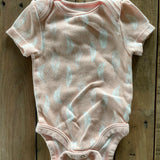 Pink Feather Short Sleeve Onesie | Cloud Island