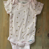 Pink Polkadots Stripe Onesie | newborn | Gerber