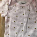 Pink Polkadots Stripe Onesie | newborn | Gerber