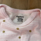 Pink Polkadots Stripe Onesie | newborn | Gerber