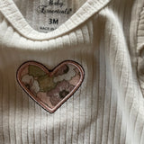 Camo Heart Flutter Shoulder Long Sleeve Onesie | Baby Essentials