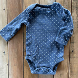 Blue Polka Dot Long Sleeve Onesie | Carter's