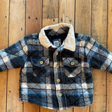 Quilted Button Up Flannel Jacket