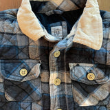 Quilted Button Up Flannel Jacket