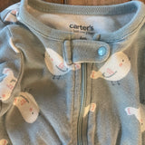 Blue Birds Zip Up Pajama | 3-6 mo | Carter's