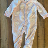 Pink & White Heart Button Up Pajama | 3-6 mo | Baby Gap