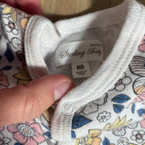 Floral Snap Up Pajama | newborn | Sterling Baby