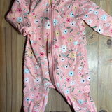 Floral Zip Up Pajama | newborn | Gerber