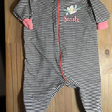 Smile Stripe Zip Up Pajama | newborn | Gerber