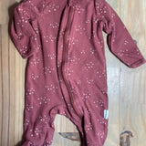 Maroon Starry Sky Zip Up Pajama | newborn | Gerber