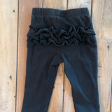 Black Ruffle Bottom Pants