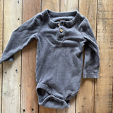 Grey Ribbed Long Sleeve Henley Onesie | Cat & Jack