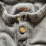 Grey Ribbed Long Sleeve Henley Onesie | Cat & Jack