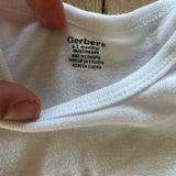 Organic White Long Sleeve Onesie | 0-3 mo | Gerber
