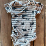 Striped Dino Short Sleeve Onesie | Carter's