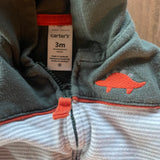 Striped Dino Zip Up Hoodie | Carter's
