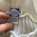 White Knitted Hooded Cardigan | 6-9 mo