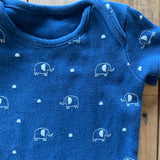 Blue Elephant Onesie | 3-6 mo