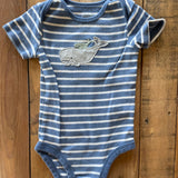 Stripe Whale Onesie | 3-6 mo | Carters