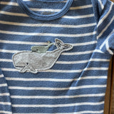 Stripe Whale Onesie | 3-6 mo | Carters