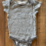 Grey & White Stripe Onesie | 3-6 mo | Gerber