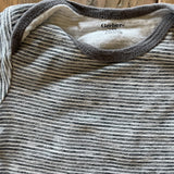 Grey & White Stripe Onesie | 3-6 mo | Gerber