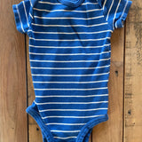 Blue Striped Short Sleeve Onesie | Carter's