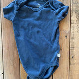 Organic Navy Short Sleeve Onesie | Honest Baby